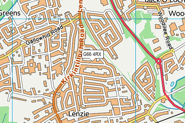 G66 4RX map - OS VectorMap District (Ordnance Survey)