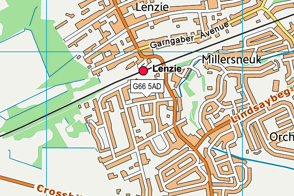 G66 5AD map - OS VectorMap District (Ordnance Survey)