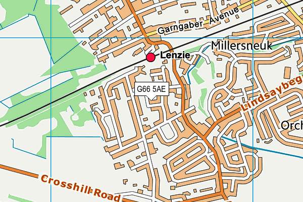 G66 5AE map - OS VectorMap District (Ordnance Survey)