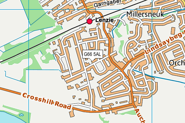 G66 5AL map - OS VectorMap District (Ordnance Survey)