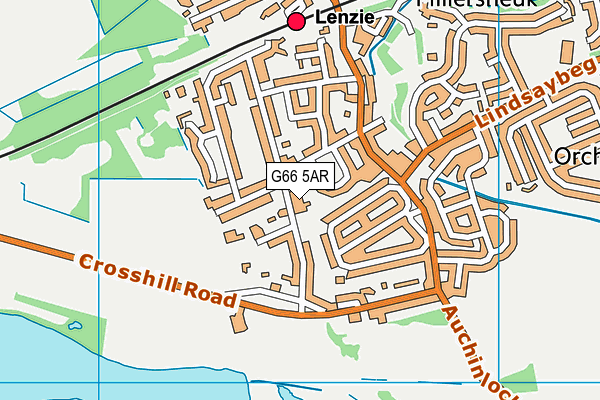 G66 5AR map - OS VectorMap District (Ordnance Survey)