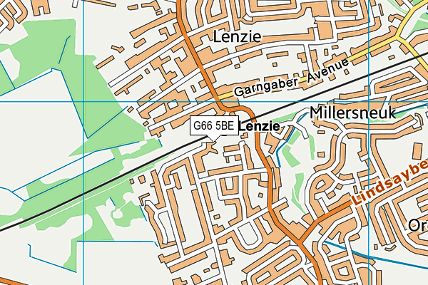 G66 5BE map - OS VectorMap District (Ordnance Survey)