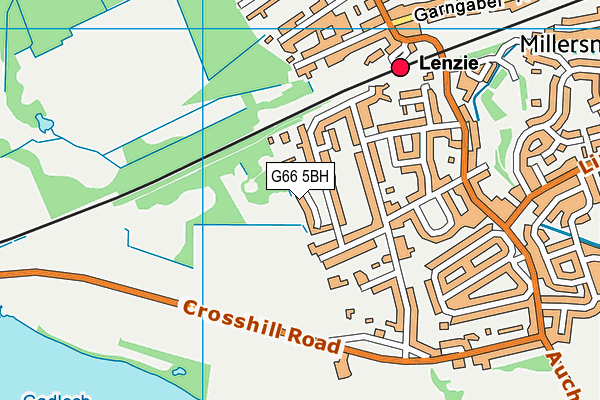 G66 5BH map - OS VectorMap District (Ordnance Survey)