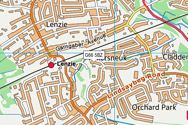 G66 5BZ map - OS VectorMap District (Ordnance Survey)