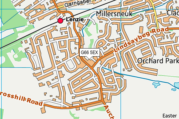 G66 5EX map - OS VectorMap District (Ordnance Survey)