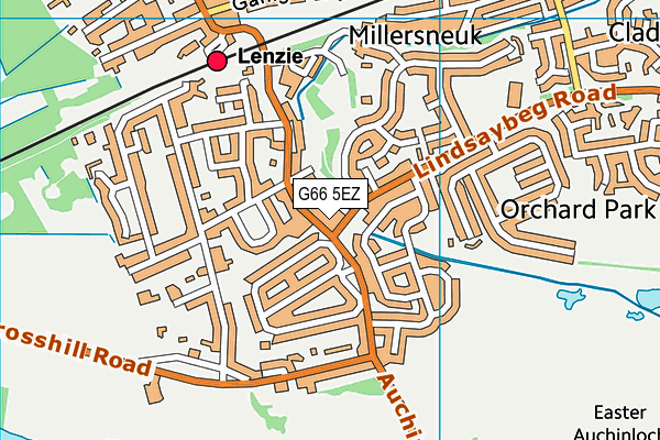 G66 5EZ map - OS VectorMap District (Ordnance Survey)