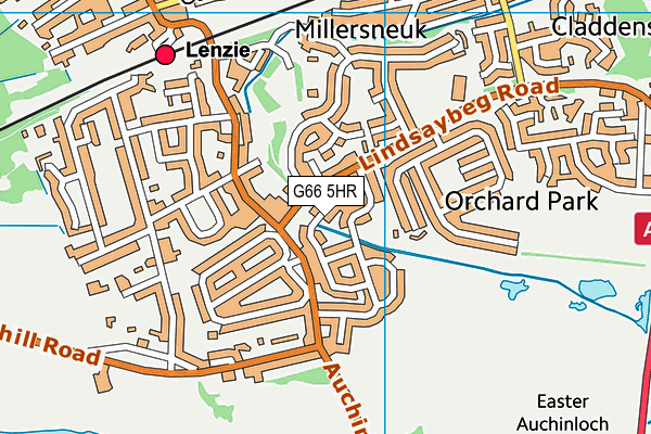 G66 5HR map - OS VectorMap District (Ordnance Survey)