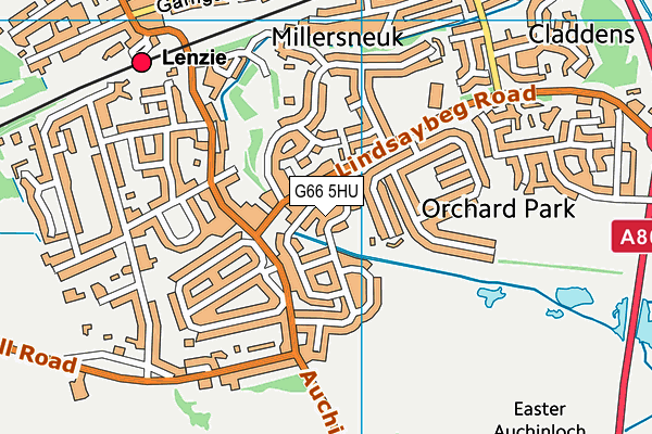 G66 5HU map - OS VectorMap District (Ordnance Survey)