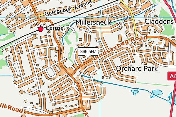G66 5HZ map - OS VectorMap District (Ordnance Survey)