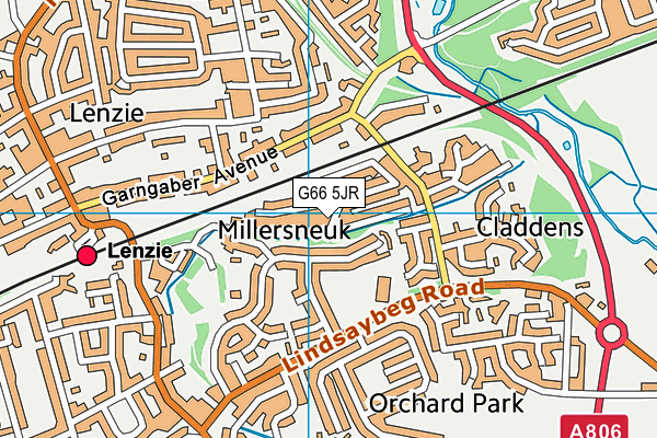 G66 5JR map - OS VectorMap District (Ordnance Survey)