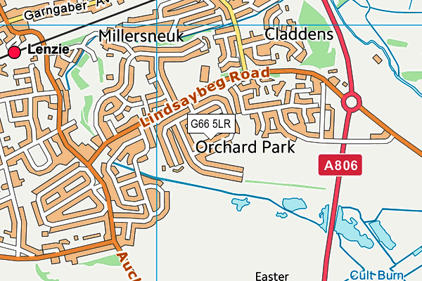 G66 5LR map - OS VectorMap District (Ordnance Survey)