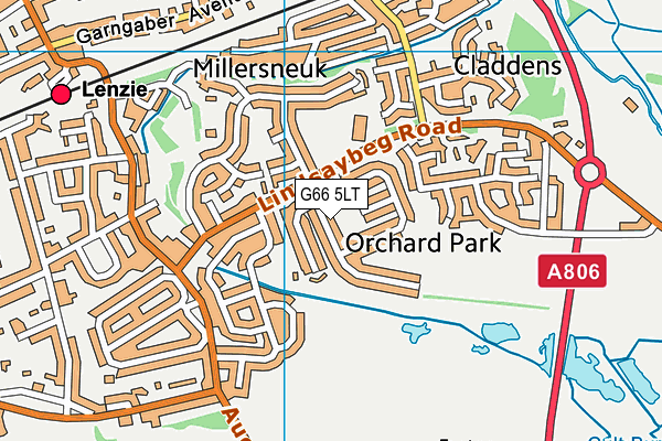 G66 5LT map - OS VectorMap District (Ordnance Survey)