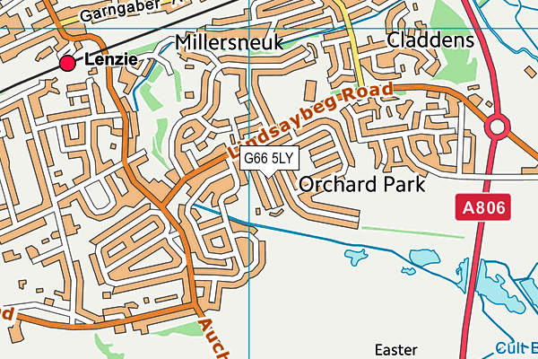 G66 5LY map - OS VectorMap District (Ordnance Survey)