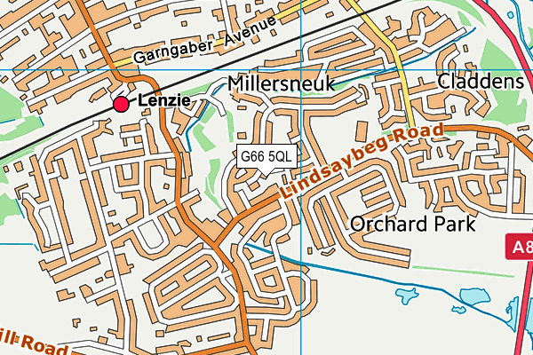 G66 5QL map - OS VectorMap District (Ordnance Survey)