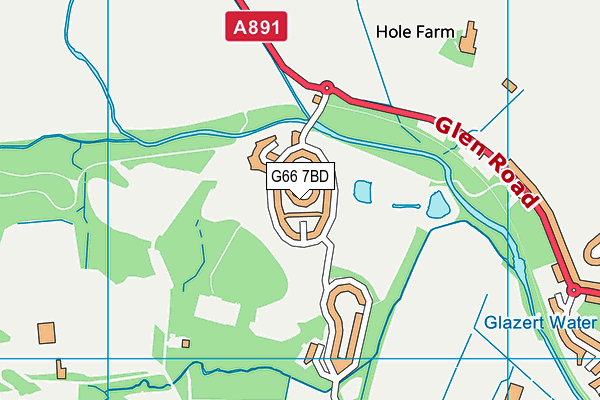 G66 7BD map - OS VectorMap District (Ordnance Survey)