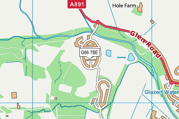 G66 7BE map - OS VectorMap District (Ordnance Survey)