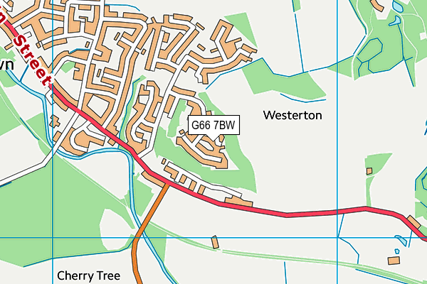 G66 7BW map - OS VectorMap District (Ordnance Survey)