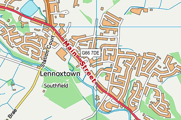 G66 7DE map - OS VectorMap District (Ordnance Survey)