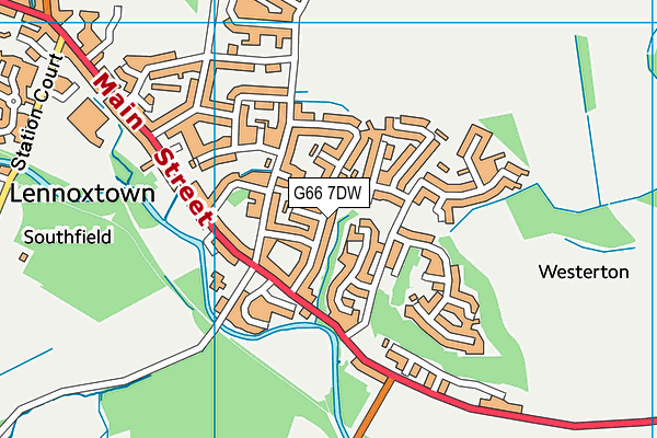 G66 7DW map - OS VectorMap District (Ordnance Survey)