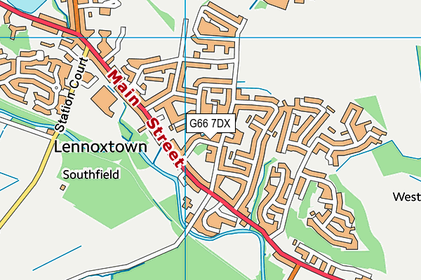 G66 7DX map - OS VectorMap District (Ordnance Survey)