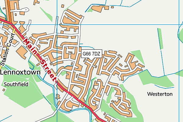 G66 7DZ map - OS VectorMap District (Ordnance Survey)