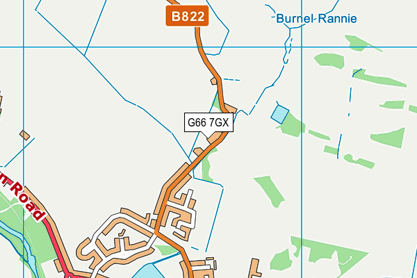 G66 7GX map - OS VectorMap District (Ordnance Survey)