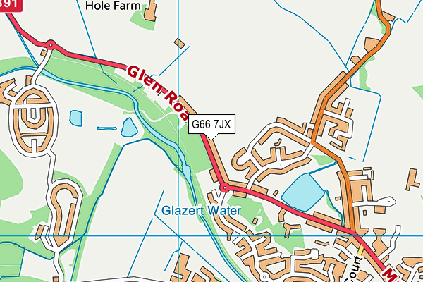 G66 7JX map - OS VectorMap District (Ordnance Survey)