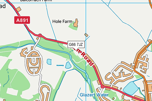 G66 7JZ map - OS VectorMap District (Ordnance Survey)