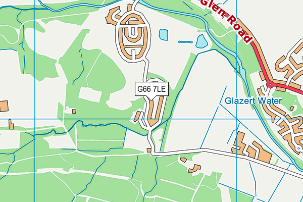 G66 7LE map - OS VectorMap District (Ordnance Survey)