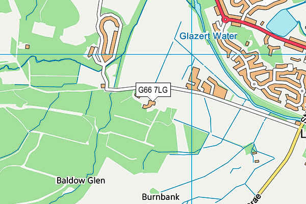 G66 7LG map - OS VectorMap District (Ordnance Survey)