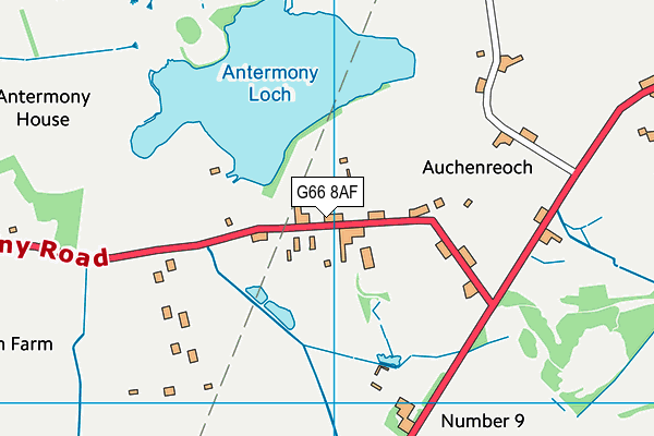 G66 8AF map - OS VectorMap District (Ordnance Survey)