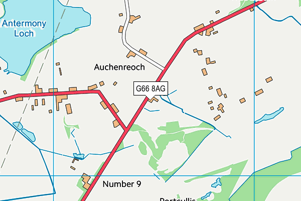 G66 8AG map - OS VectorMap District (Ordnance Survey)