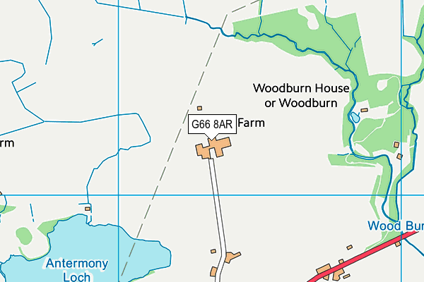 G66 8AR map - OS VectorMap District (Ordnance Survey)