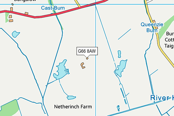 G66 8AW map - OS VectorMap District (Ordnance Survey)