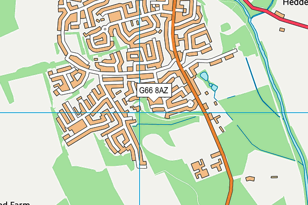 G66 8AZ map - OS VectorMap District (Ordnance Survey)