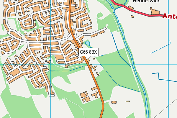 G66 8BX map - OS VectorMap District (Ordnance Survey)