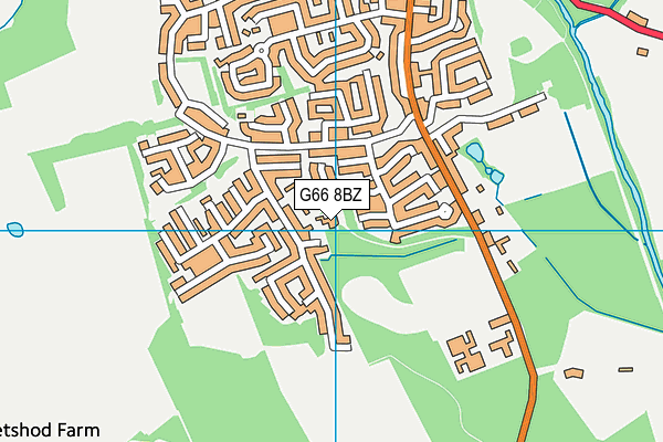 G66 8BZ map - OS VectorMap District (Ordnance Survey)