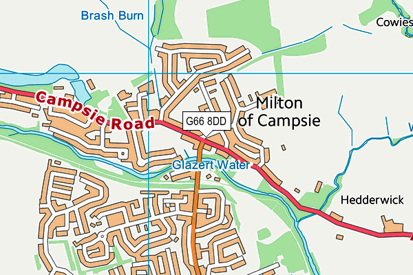 G66 8DD map - OS VectorMap District (Ordnance Survey)