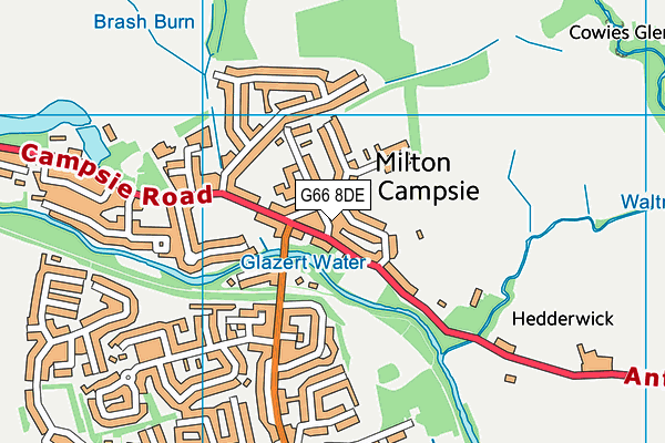 G66 8DE map - OS VectorMap District (Ordnance Survey)