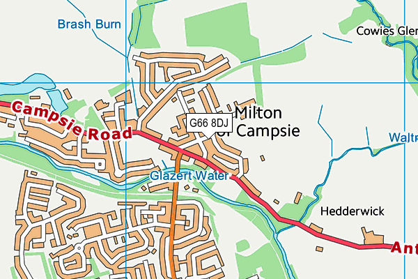 G66 8DJ map - OS VectorMap District (Ordnance Survey)