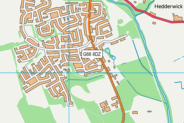 G66 8DZ map - OS VectorMap District (Ordnance Survey)