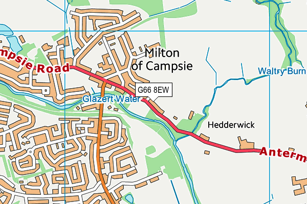 G66 8EW map - OS VectorMap District (Ordnance Survey)