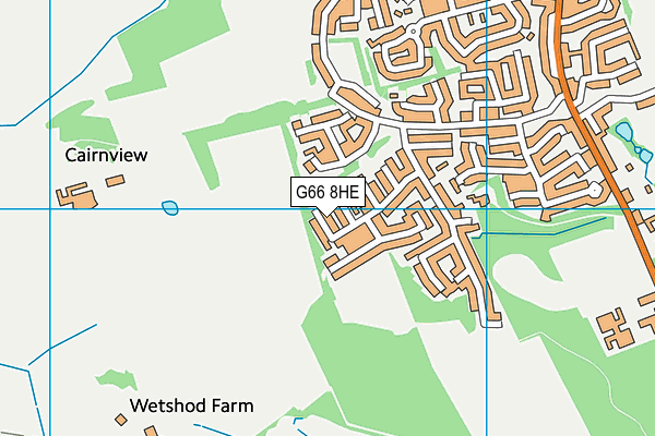 G66 8HE map - OS VectorMap District (Ordnance Survey)