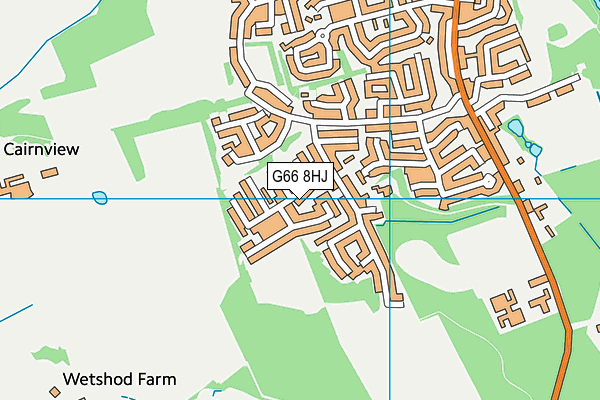 G66 8HJ map - OS VectorMap District (Ordnance Survey)