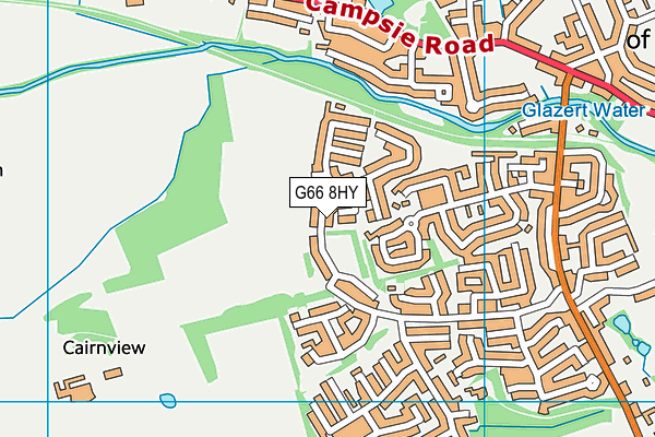 G66 8HY map - OS VectorMap District (Ordnance Survey)