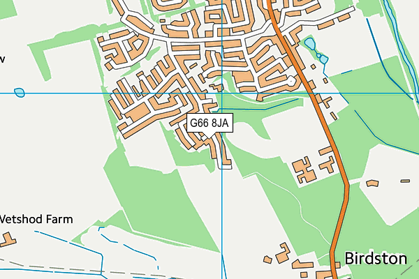G66 8JA map - OS VectorMap District (Ordnance Survey)