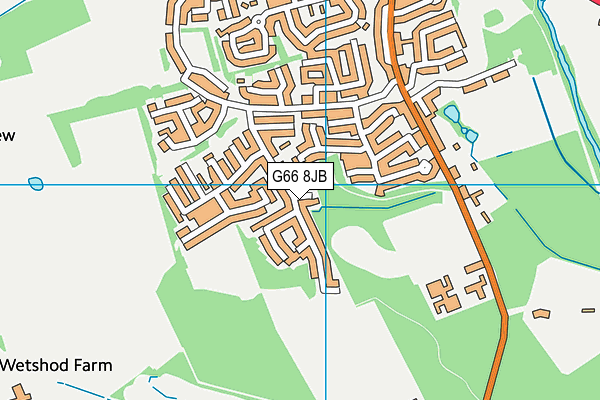 G66 8JB map - OS VectorMap District (Ordnance Survey)