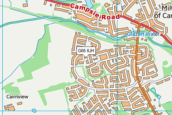 G66 8JH map - OS VectorMap District (Ordnance Survey)