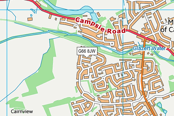 G66 8JW map - OS VectorMap District (Ordnance Survey)