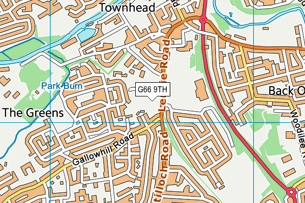 G66 9TH map - OS VectorMap District (Ordnance Survey)